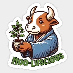 Cow botanist Sticker